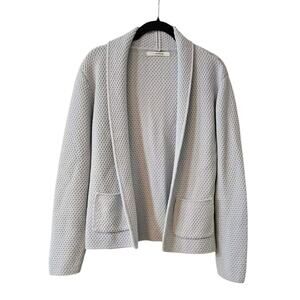 Siblin Linnebjerg Womens Medium Light Blue Sweater Cardigan Pockets Shawl Collar